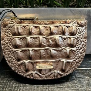 NWT Brahmin Britt Silver Lining Metallic Coin Card Holder